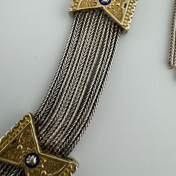 Vintage Sterling Silver and Enamel Byzantine Style Anatoli Desined Suite 128g - Picture 3 of 14